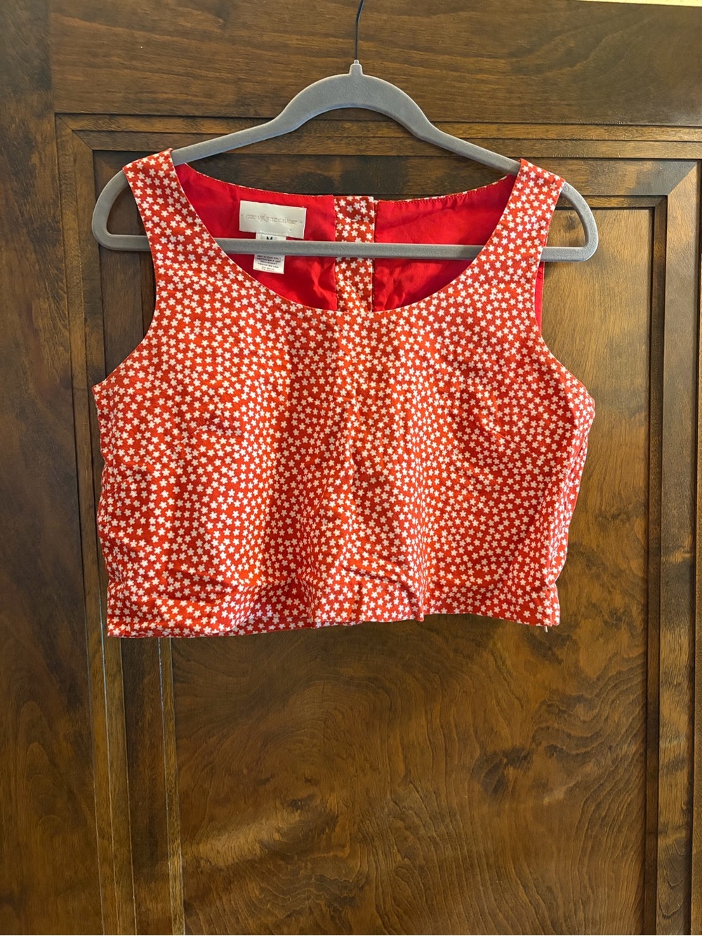 Corey Lynn Calter Red Starlet Crop Top